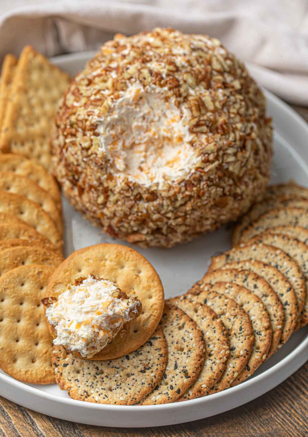Cheese Balls with Crackers