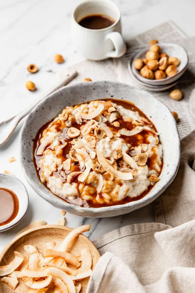 Espresso rice pudding
