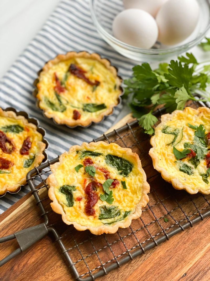 Mini Quiches with Spinach and Feta