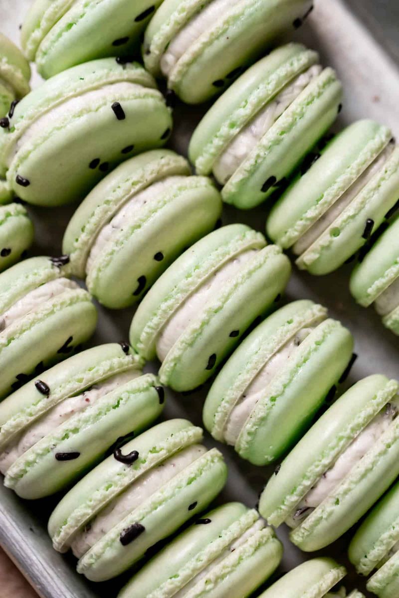 Mint Chocolate Chip Macaroon