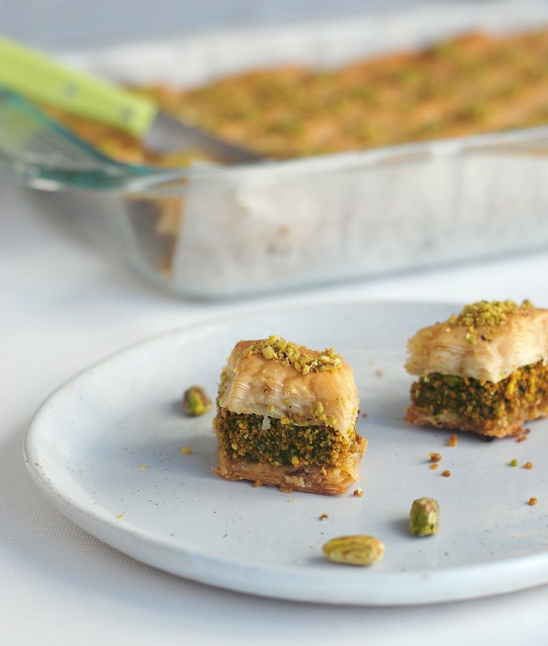 Pistachio Baklava Bites