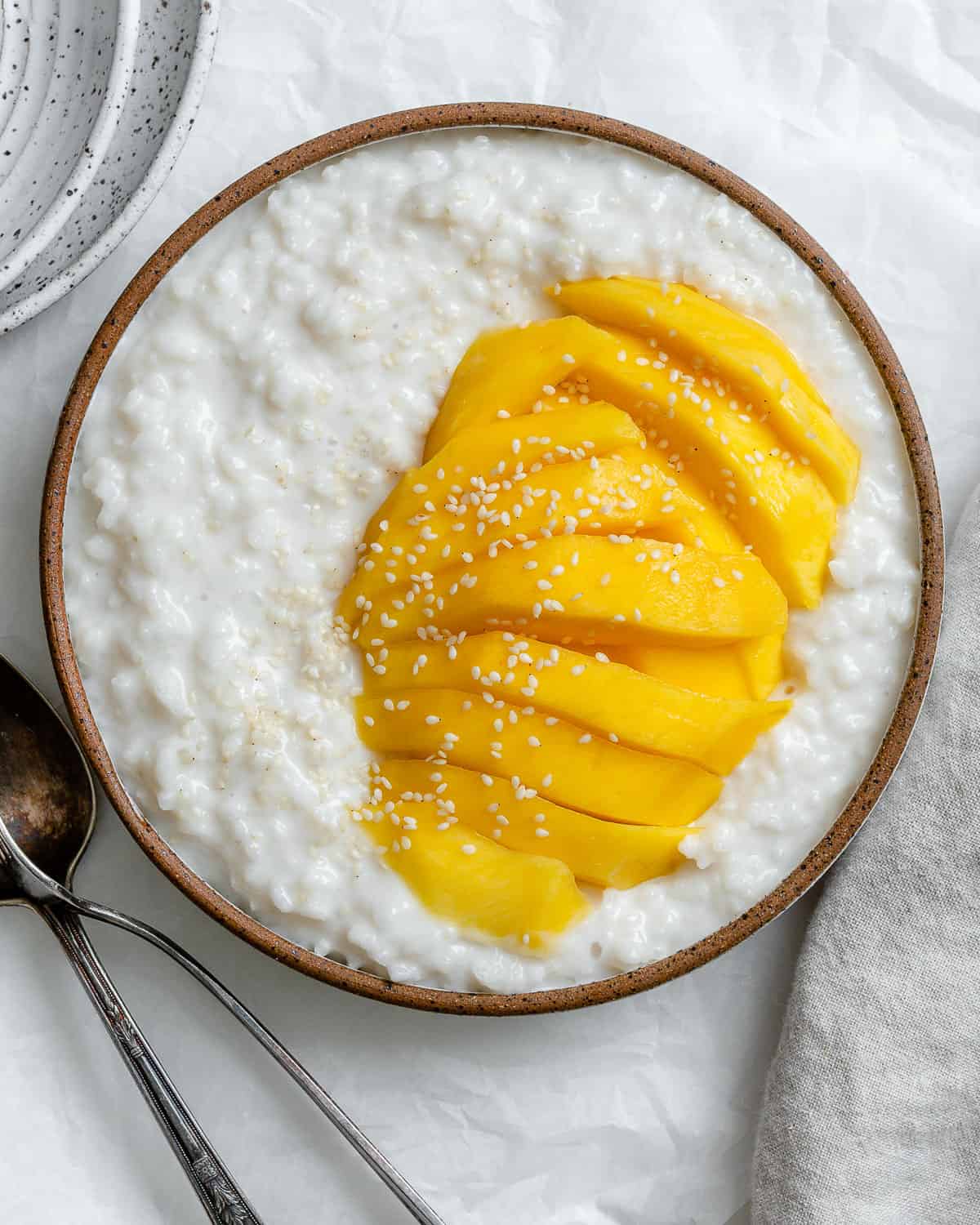 Mango sticky rice pudding (Thai-inspired)