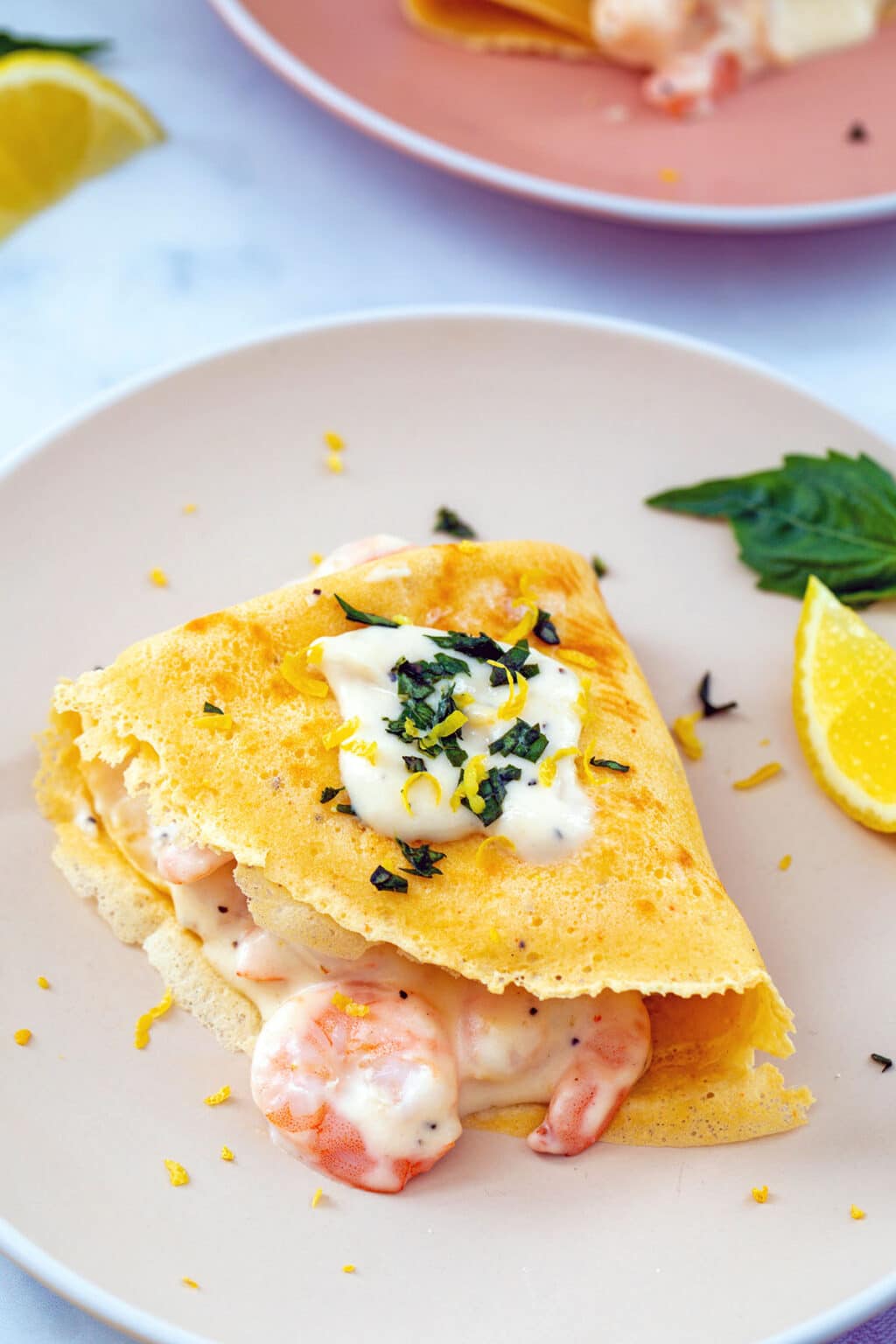 Shrimp and Garlic Butter Crepe