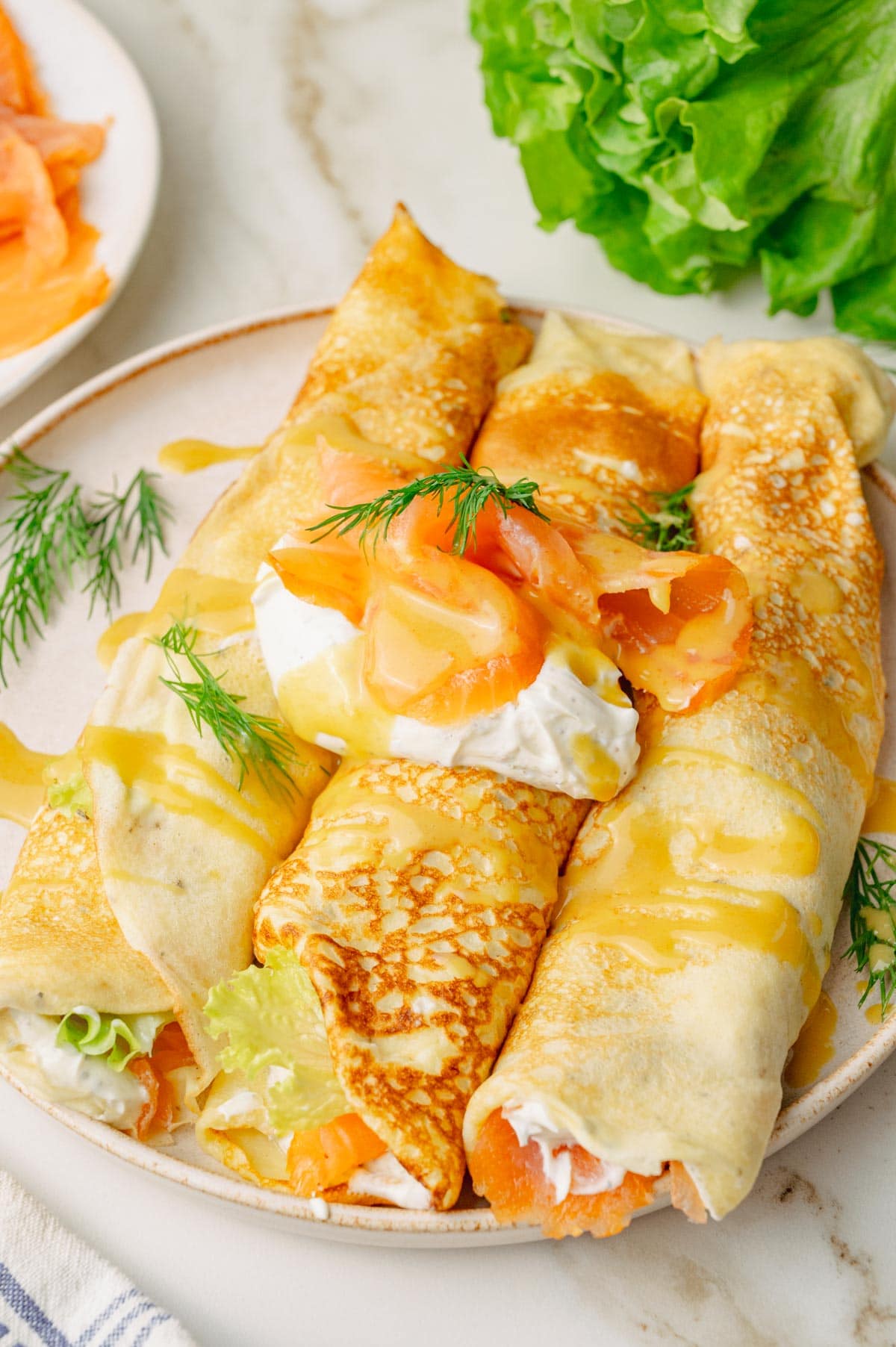 Smoked Salmon and Dill Crepe