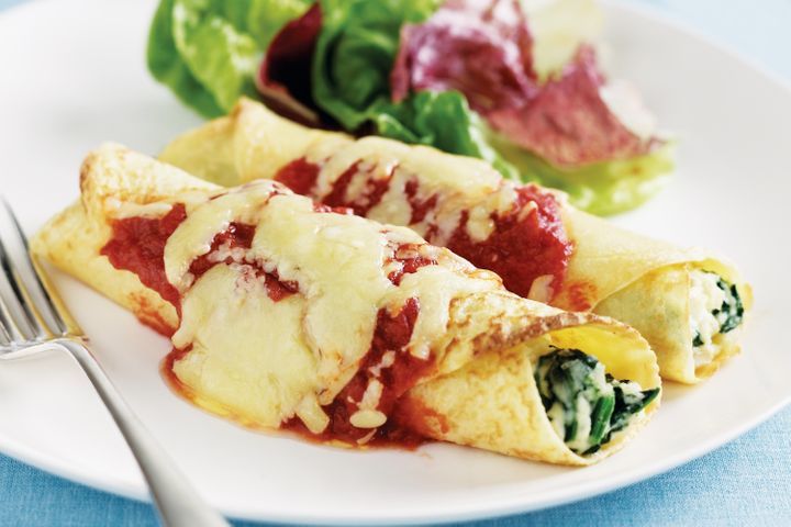 Savory Ricotta and Spinach Crepe