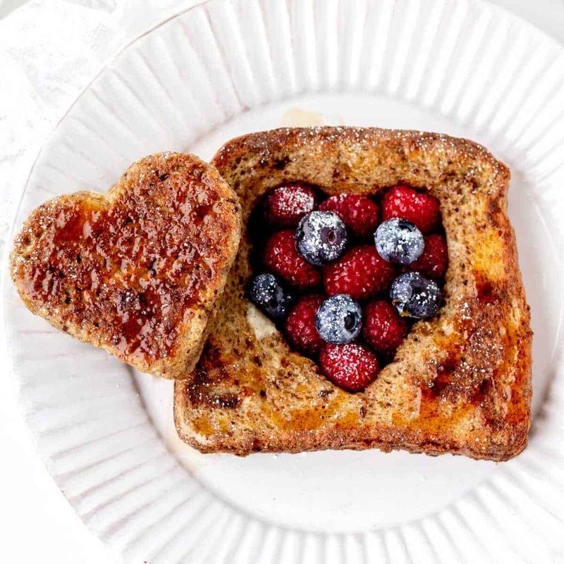 Almond French Toast Hearts