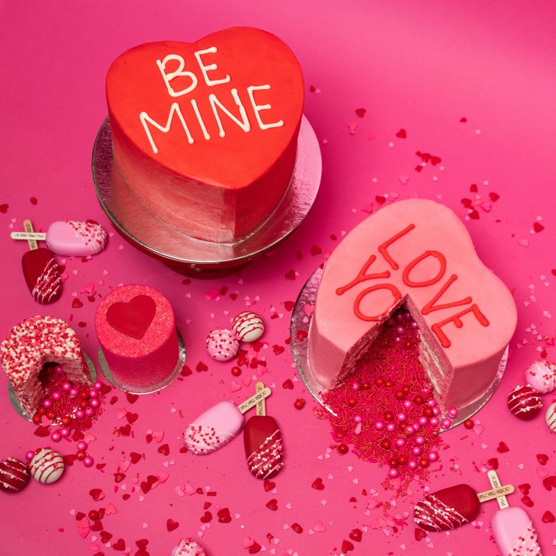 Conversation Heart Cake
