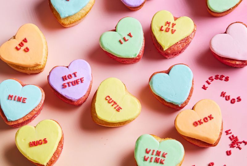 Conversation Hearts Cupcakes