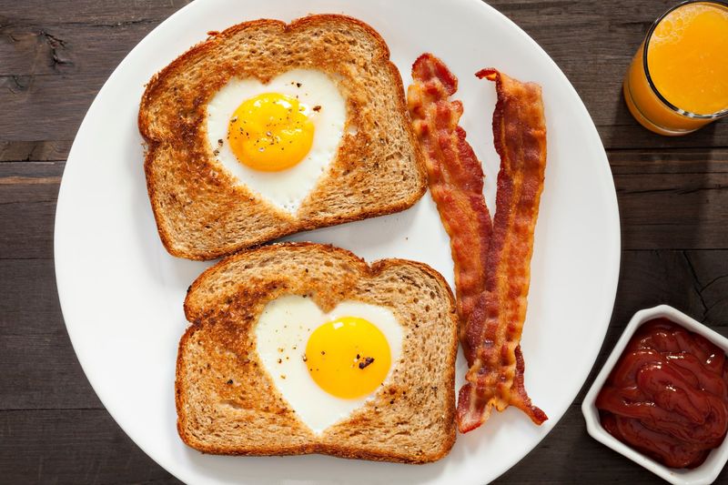 Egg in a Heart Toast