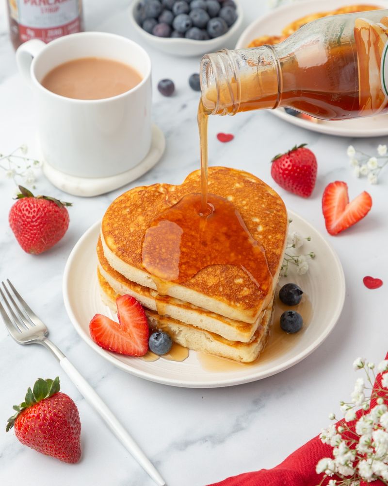 Heart-Shaped Pancakes