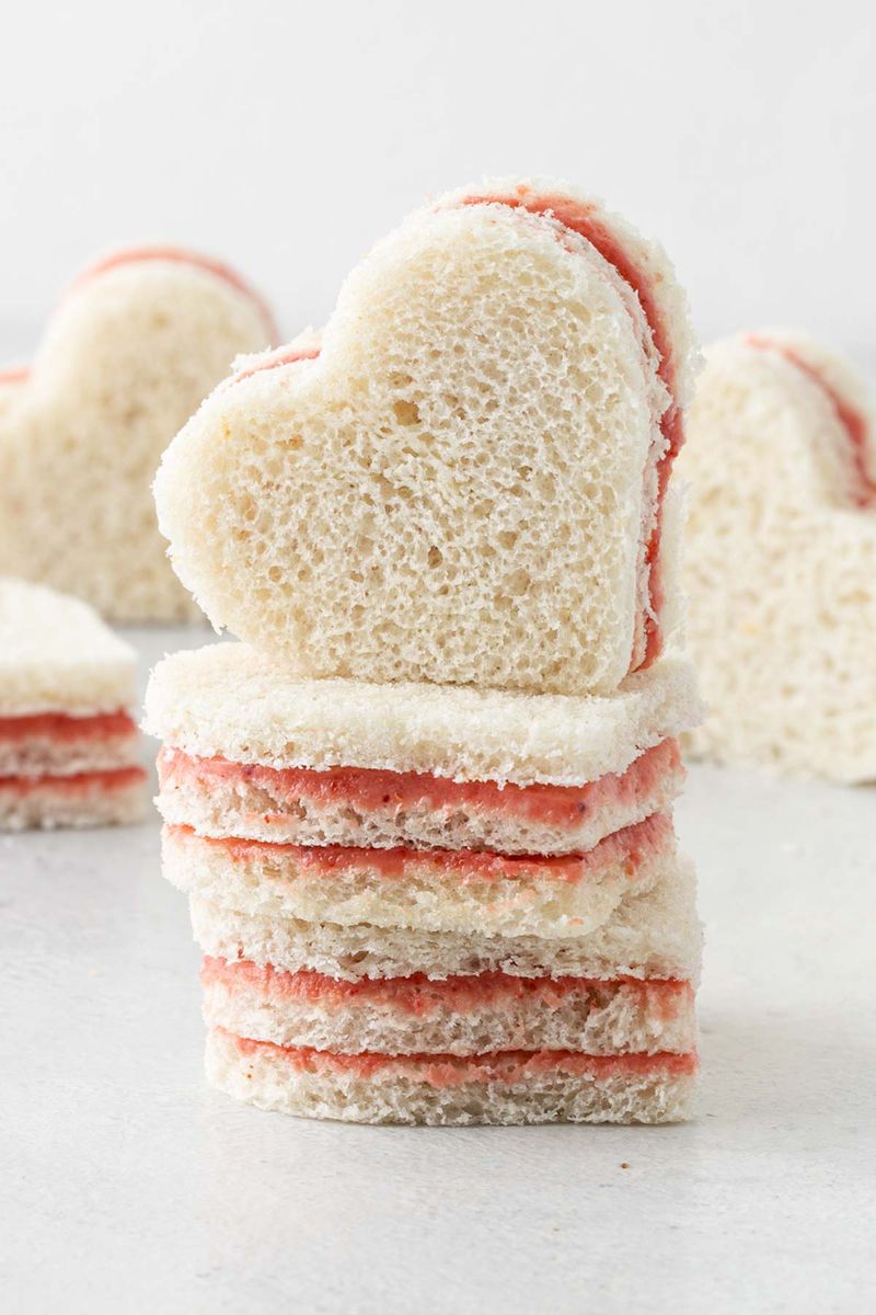 Heart-Shaped Tea Sandwiches