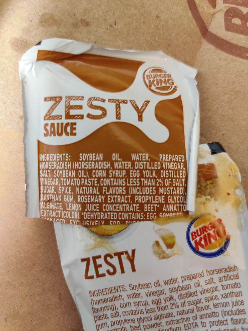 Burger King's Zesty Sauce