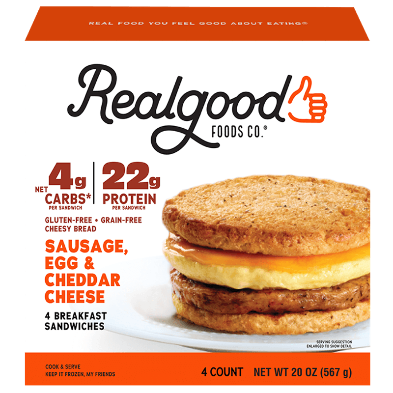 Realgood Sausage, Egg & Cheddar Cheese Breakfast Sandwich