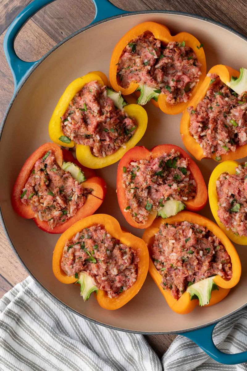 Bison Stuffed Peppers
