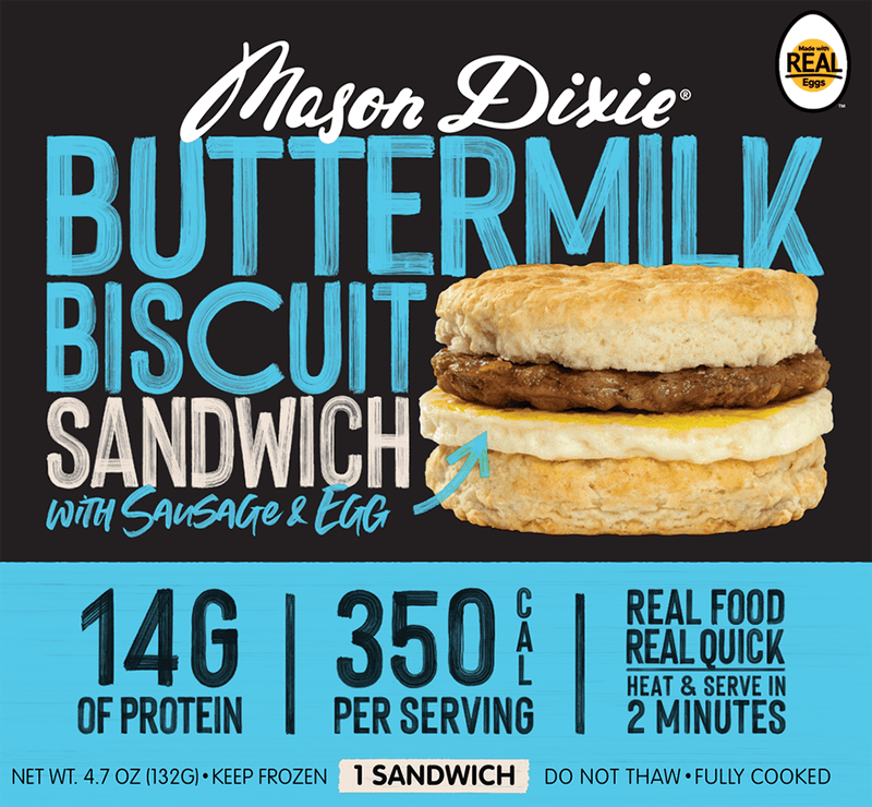 Mason Dixie Buttermilk Sandwich with Sausage, Egg & Cheese