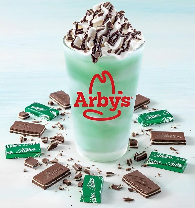 Arby's Andes Mint Chocolate Shake