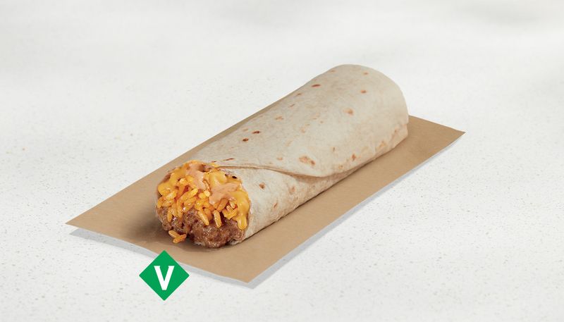 Cheesy Bean And Rice Burrito