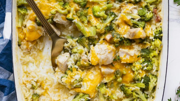 Chicken and Broccoli Casserole (8×8 Pan Recipe)