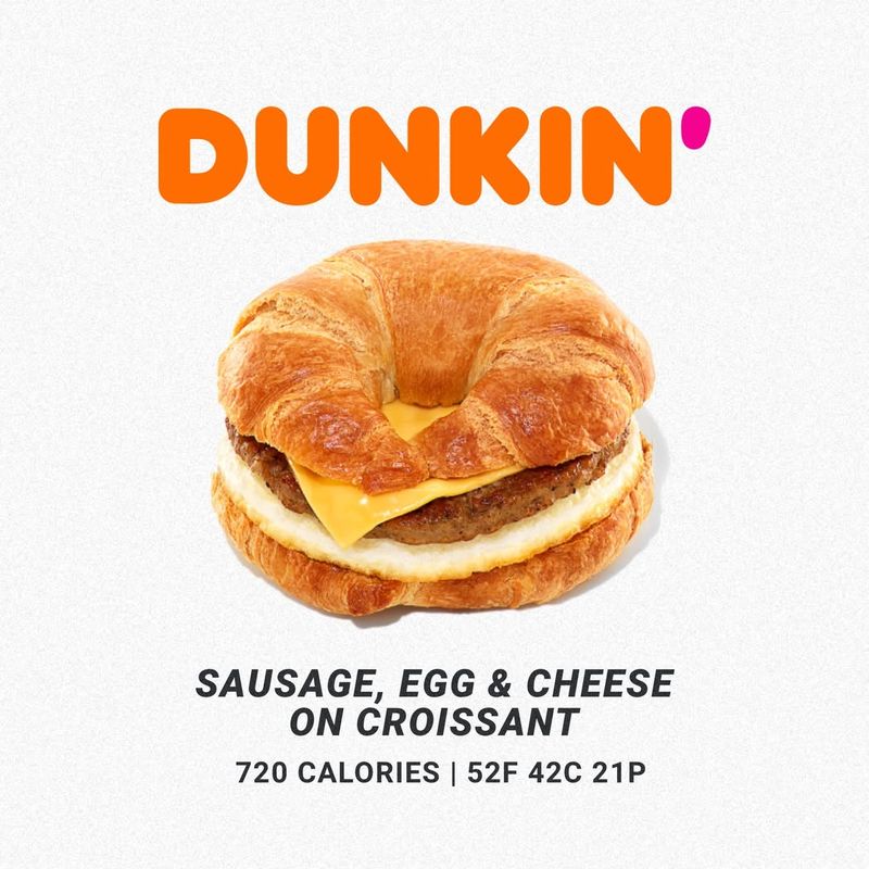 Dunkin's Sausage Egg And Cheese Croissant