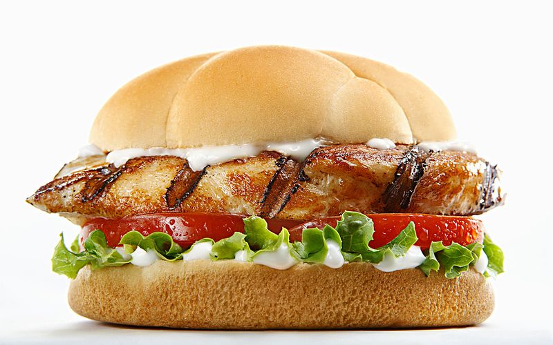 Grilled chicken at burger joints