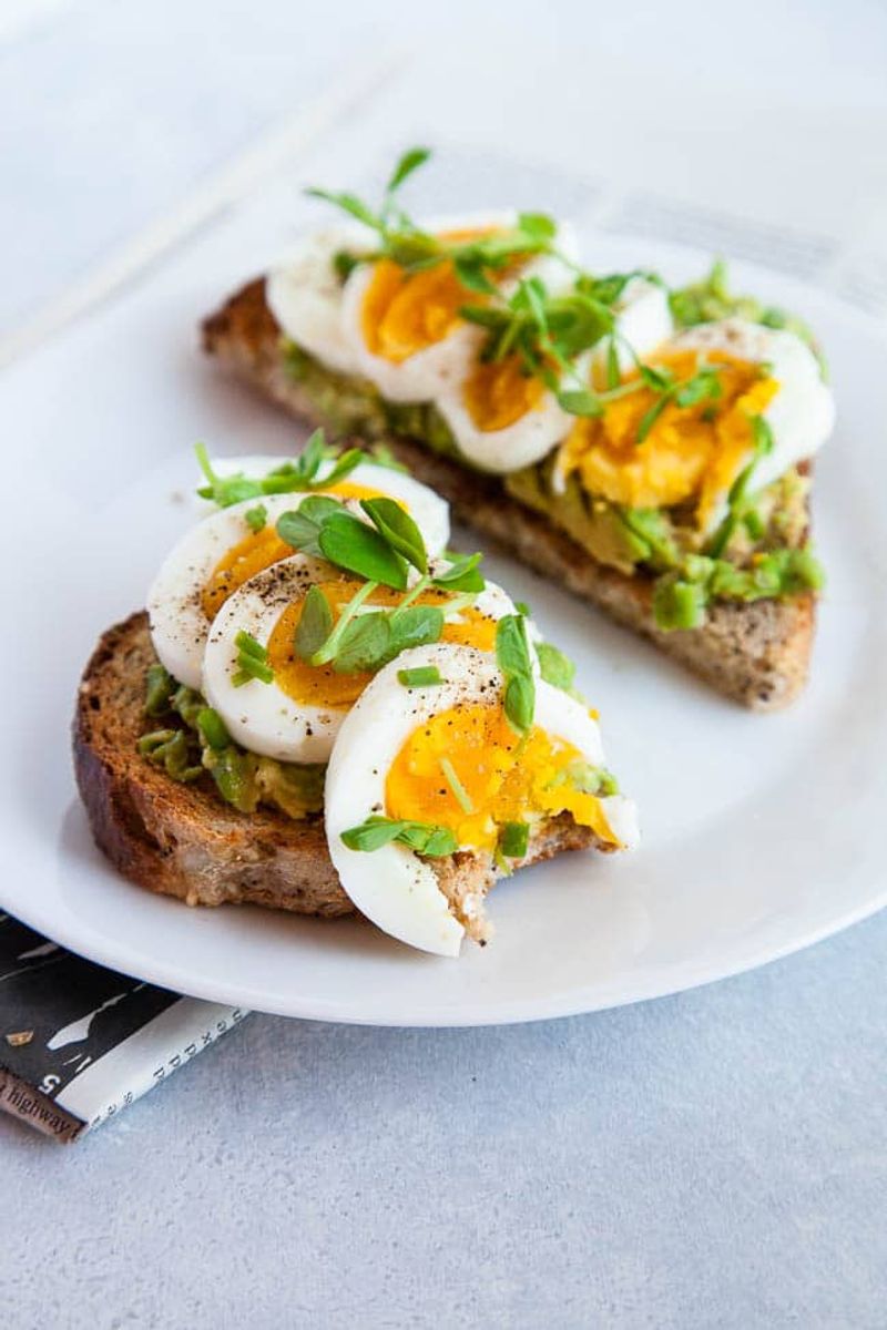 Hard Boiled Eggs with Toast