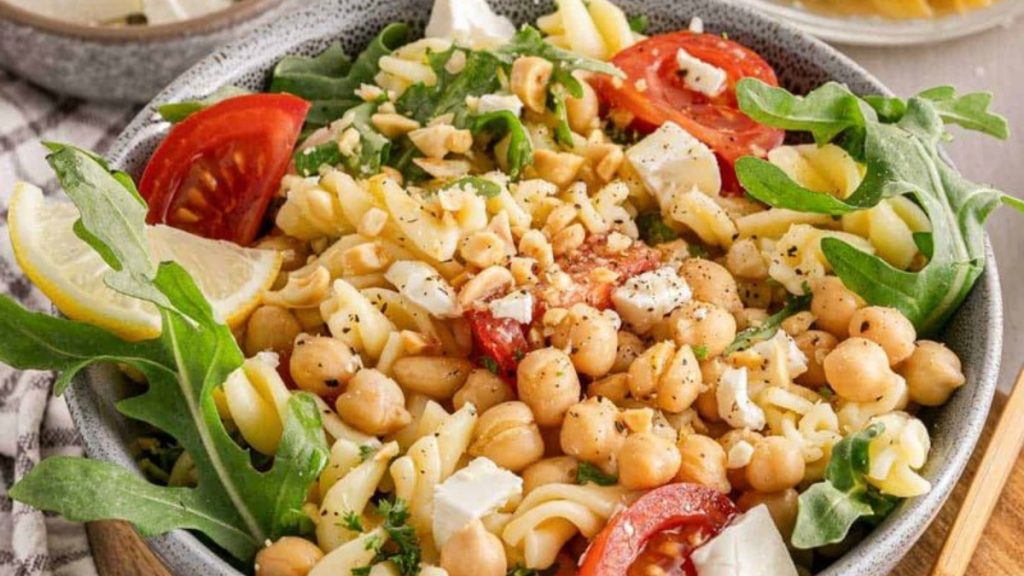 Mediterranean Chickpea Pasta Salad: A Fresh & Flavorful Delight
