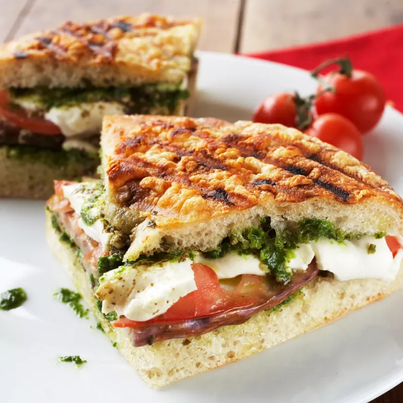 Pesto Mozzarella Panini