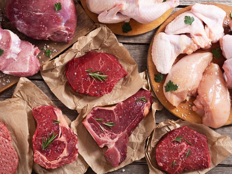Raw or undercooked meat