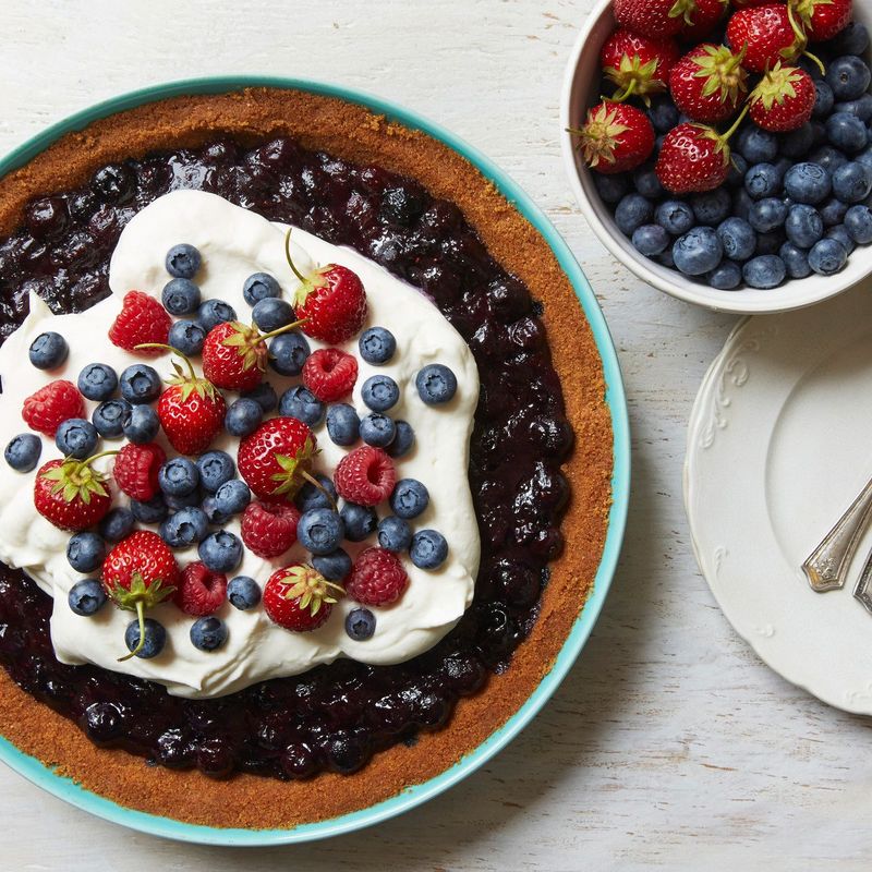 Red, White, and Blueberry Pie