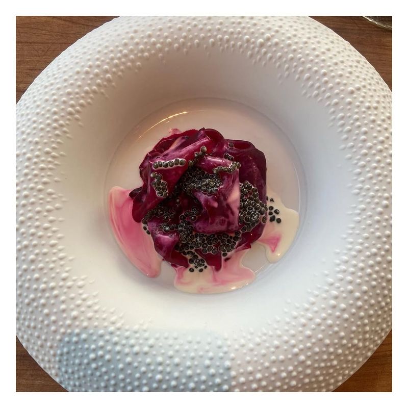 Salt-Crusted Beetroot with Caviar Cream