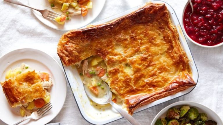 Savory Sensations: Elevate Your Dinner with a Pastry-Topped Turkey Casserole