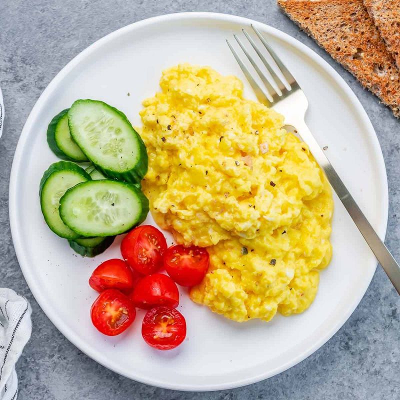 Scrambled Cottage Cheese Eggs