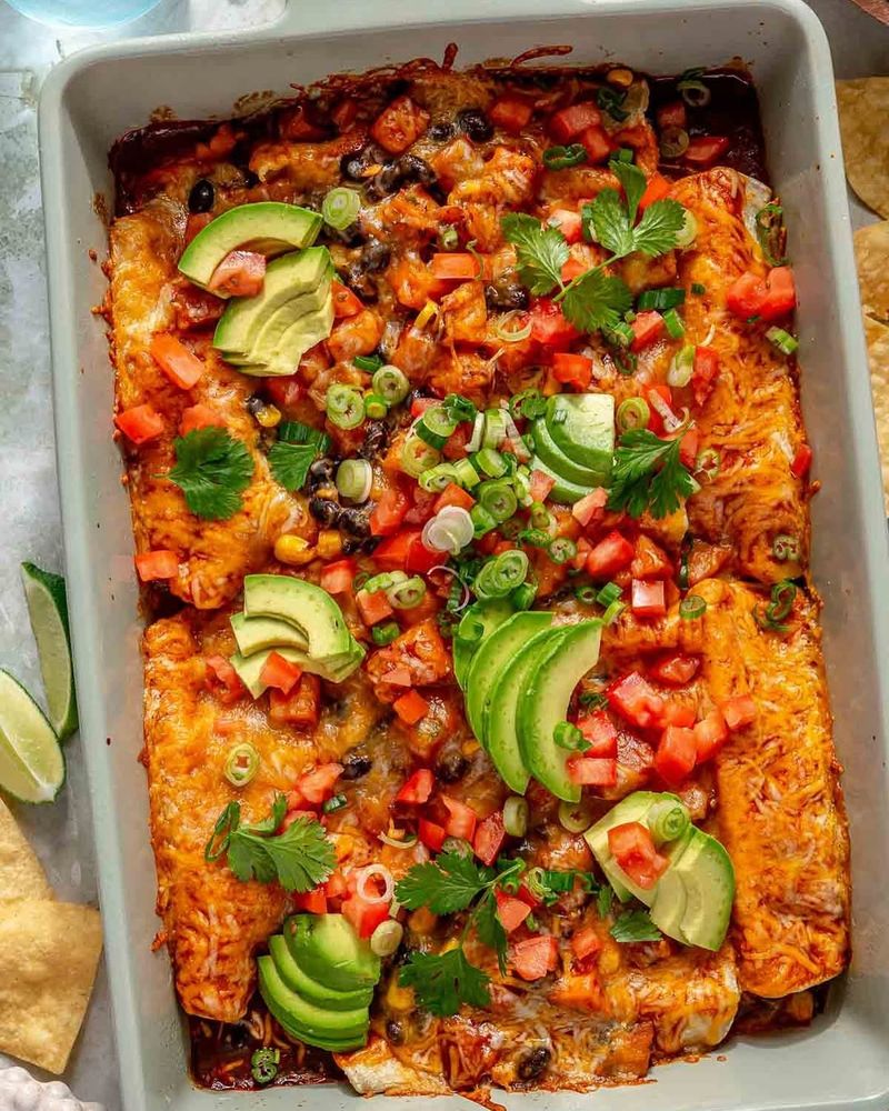 Sweet Potato Black Bean Enchiladas