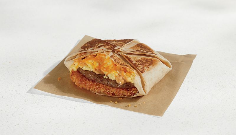 Taco Bell's Breakfast Crunchwrap With Sausage