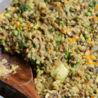 Vegetable and Brown Rice Bake (8x8 Pan Recipe)