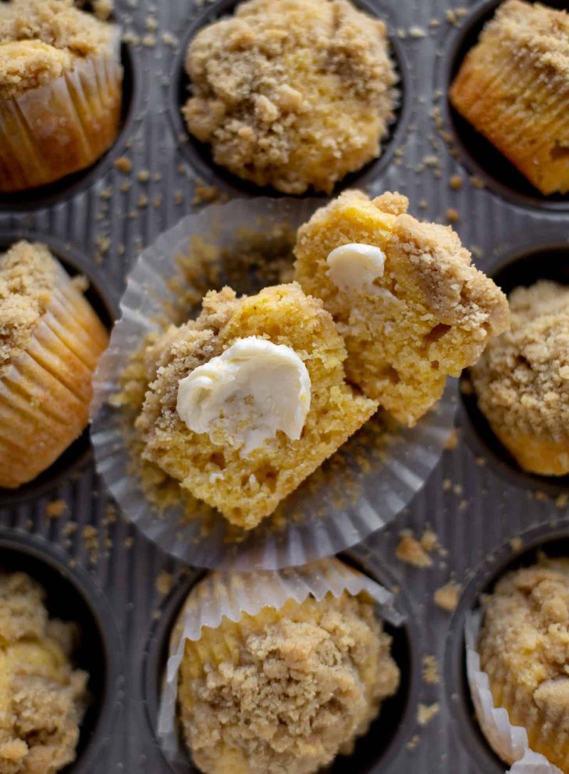 Turn Into Muffins with a Crunchy Topping