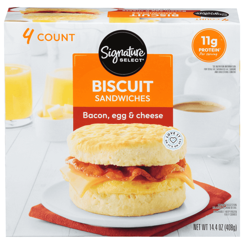 Signature Select Egg, Cheese & Bacon Biscuit Sandwiches