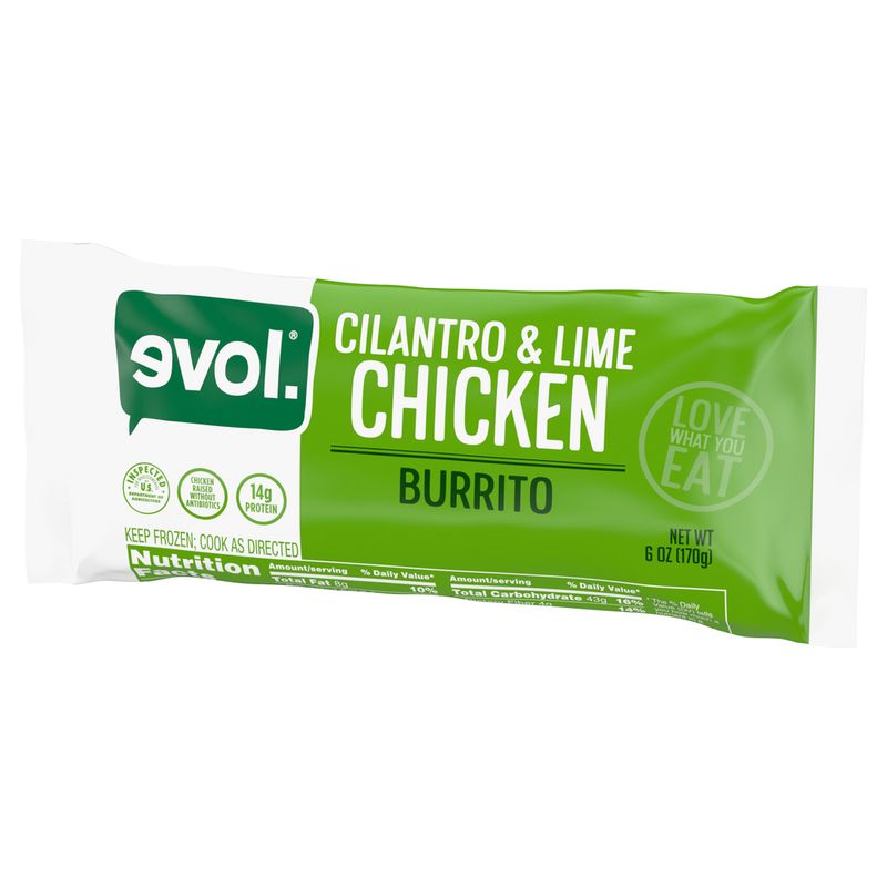 Evol Cilantro Lime Chicken Burrito