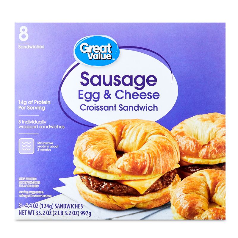 Great Value Sausage, Egg & Cheese Croissant Sandwich