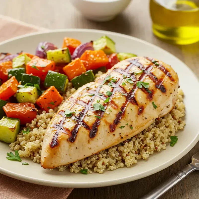 AFTER: Grilled Chicken with Roasted Vegetables