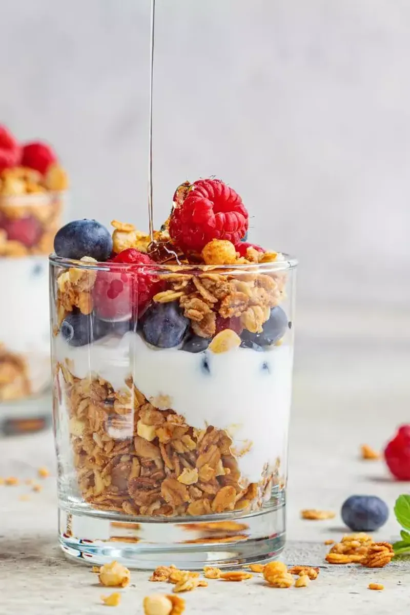 Greek Yogurt with Honey and Berries