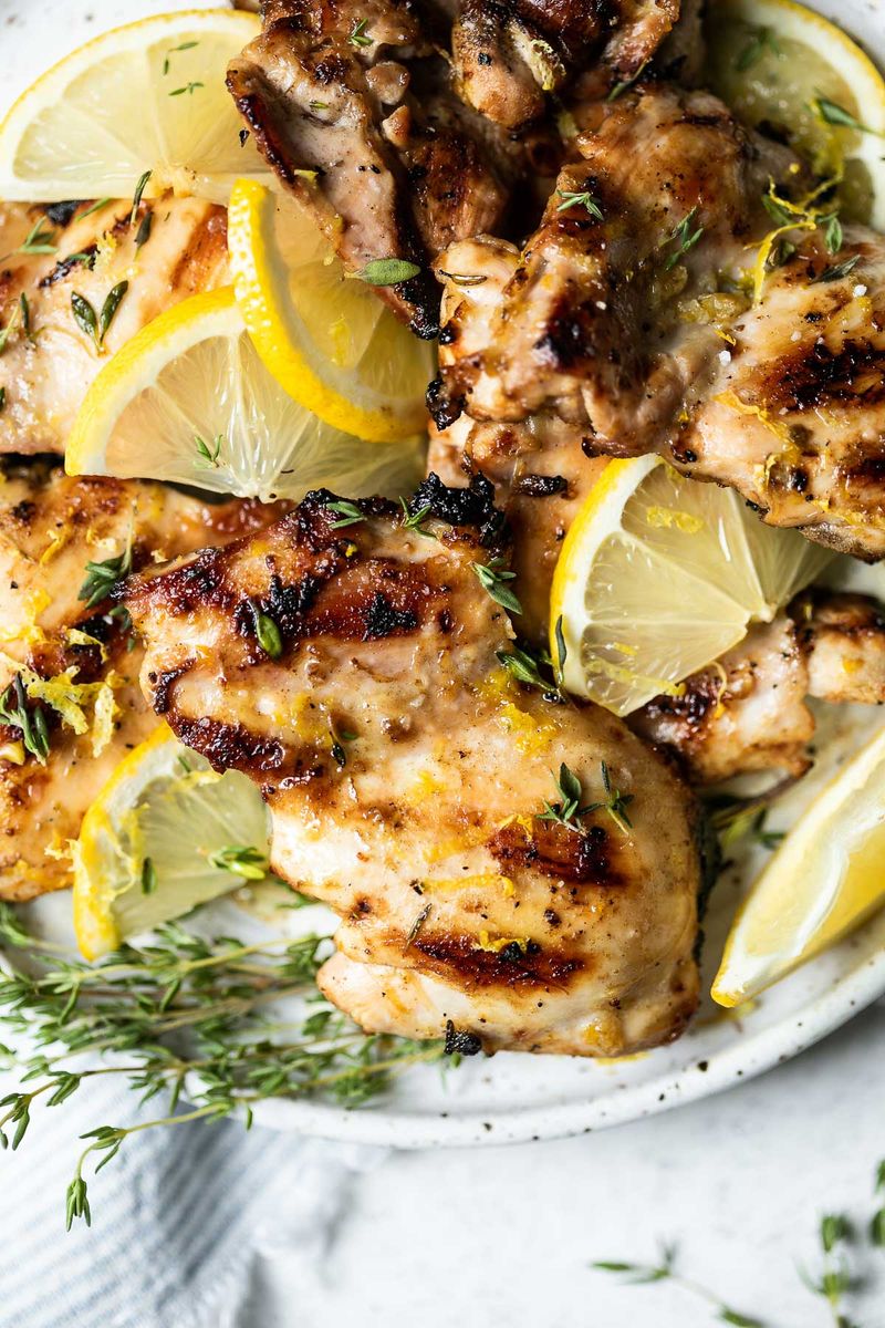 Lemon Herb Grilled Chicken Thighs