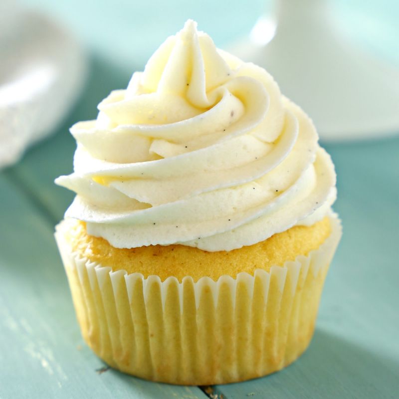 Vanilla Bean Cupcakes with Buttercream Frosting
