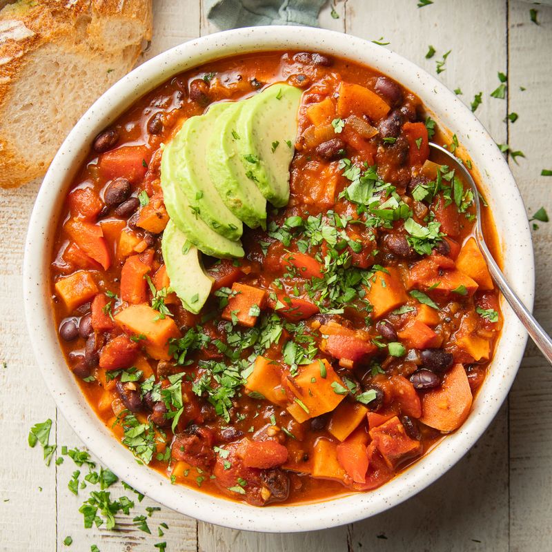 Sweet Potato and Black Bean Chili (Vegan-Friendly)