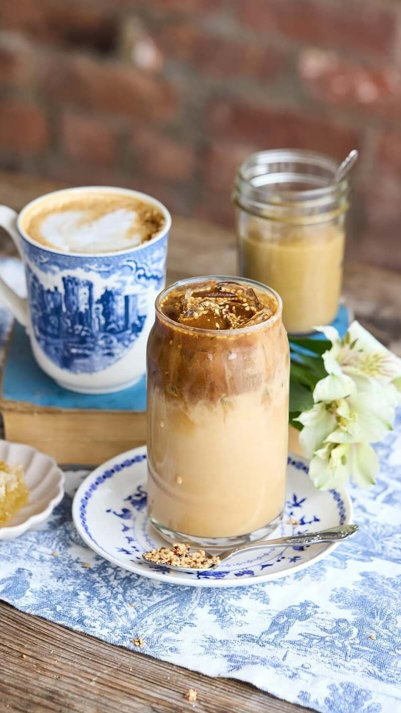 Salted Tahini Honeycomb Latte