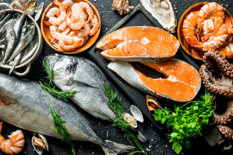 ADD: Fish and Seafood (e.g., salmon, sardines)