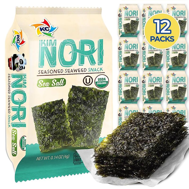 AVOID: Organic Kimnori Seasoned Roasted Seaweed Snacks (12-pack, 4g each)