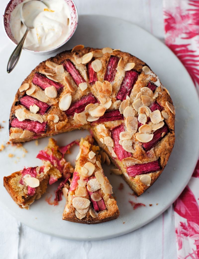 Rhubarb Almond Cake
