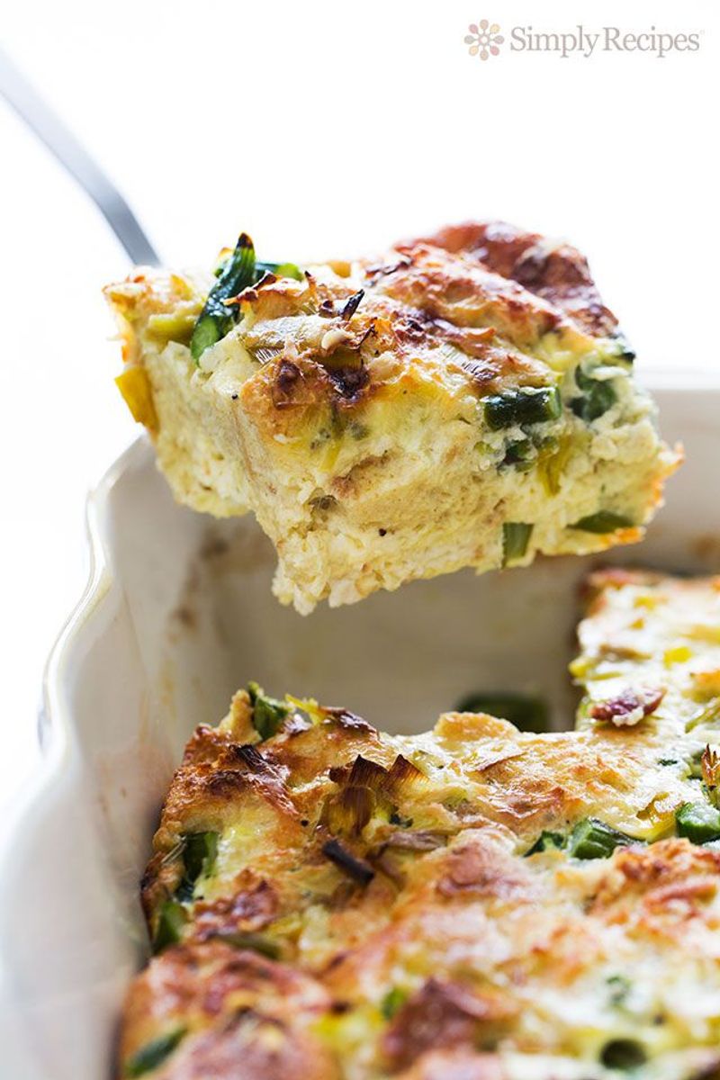 Asparagus and Leek Potato Bake