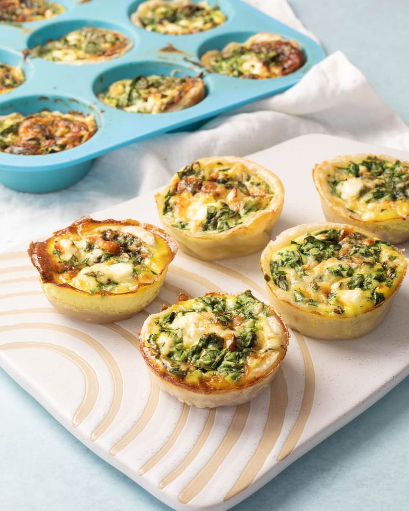 Mini Quiches with Spinach & Feta